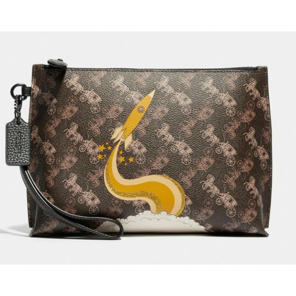 Coach Handbags - Coach Charlie Pouch with Horse & Carriage Print and Rocket 86105 Wristlet Clutch